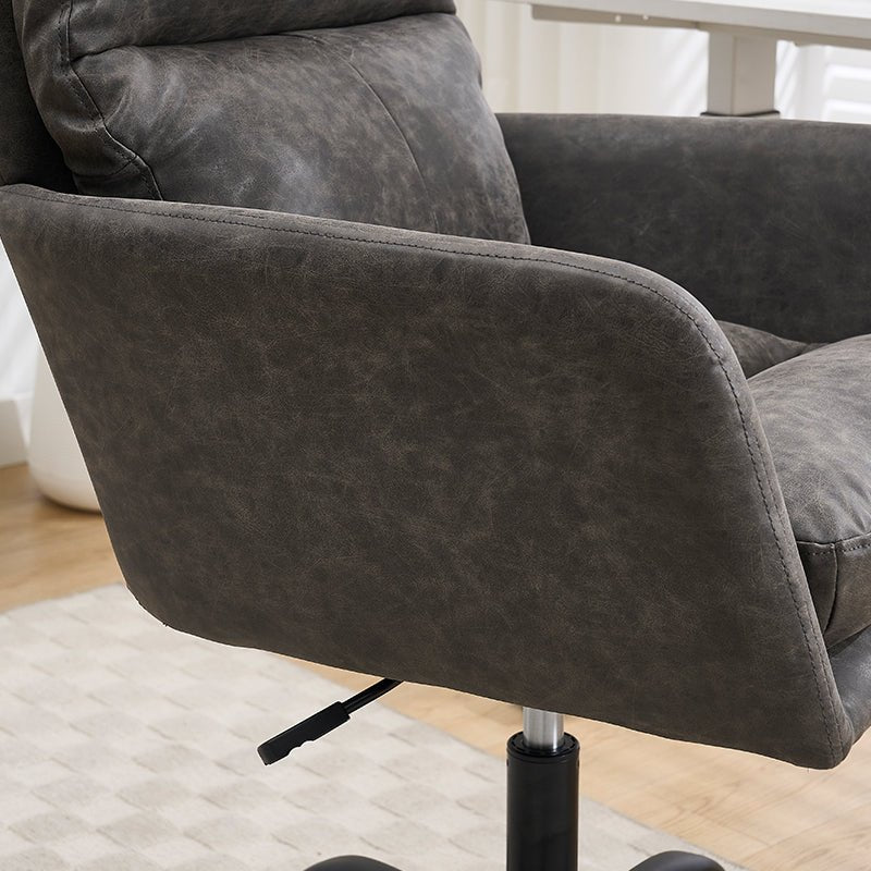 Artificial leather adjustable office chairs suitable for multiple scenarios（gray） - KiKiUMi