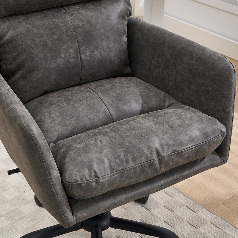 Artificial leather adjustable office chairs suitable for multiple scenarios（gray） - KiKiUMi