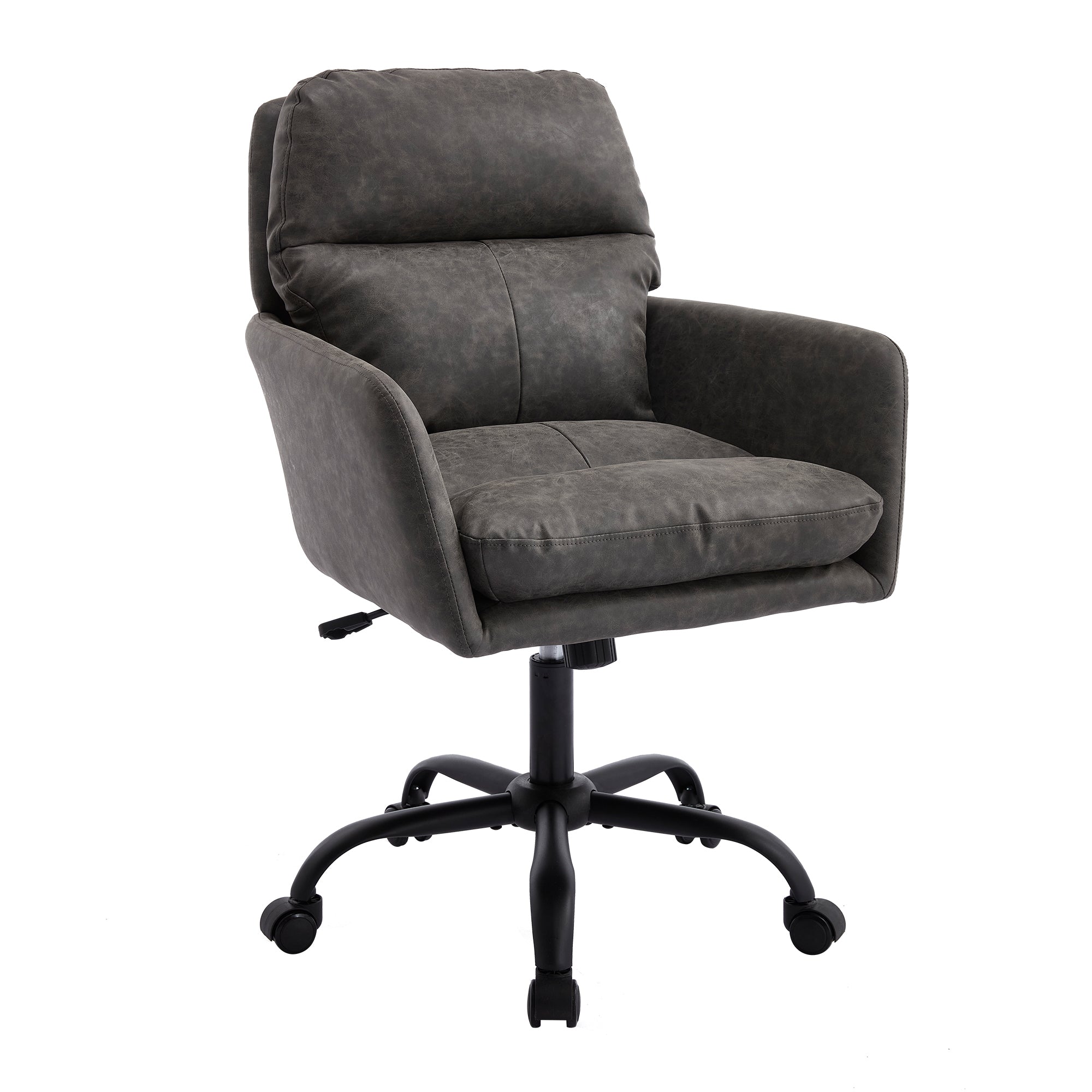 Artificial leather adjustable office chairs suitable for multiple scenarios（gray） - KiKiUMi
