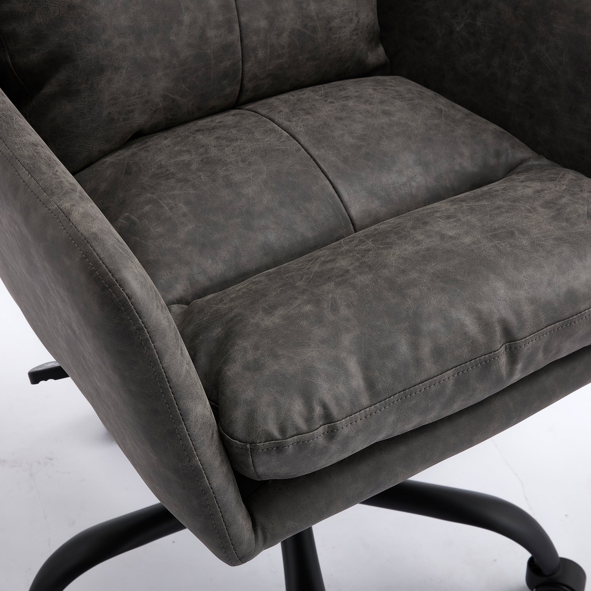 Artificial leather adjustable office chairs suitable for multiple scenarios（gray） - KiKiUMi