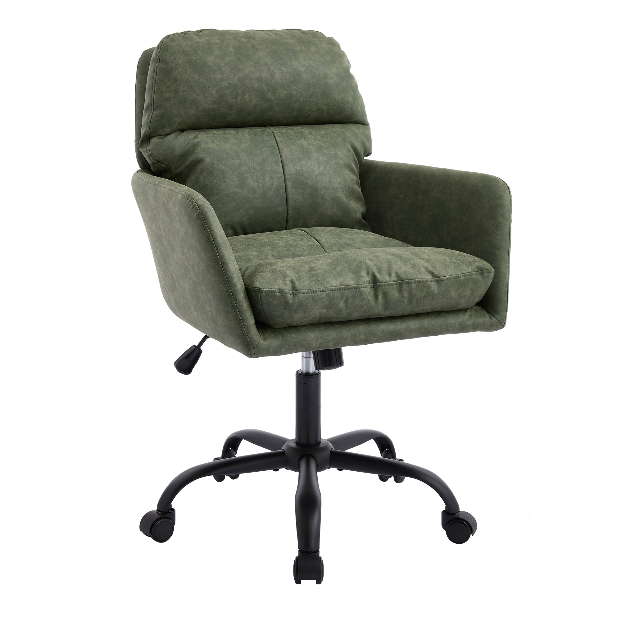 Artificial leather adjustable office chairs suitable for multiple scenarios（green） - KiKiUMi