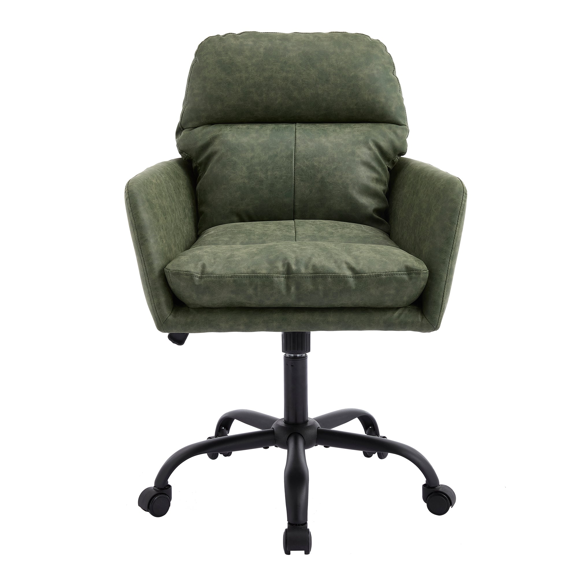 Artificial leather adjustable office chairs suitable for multiple scenarios（green） - KiKiUMi