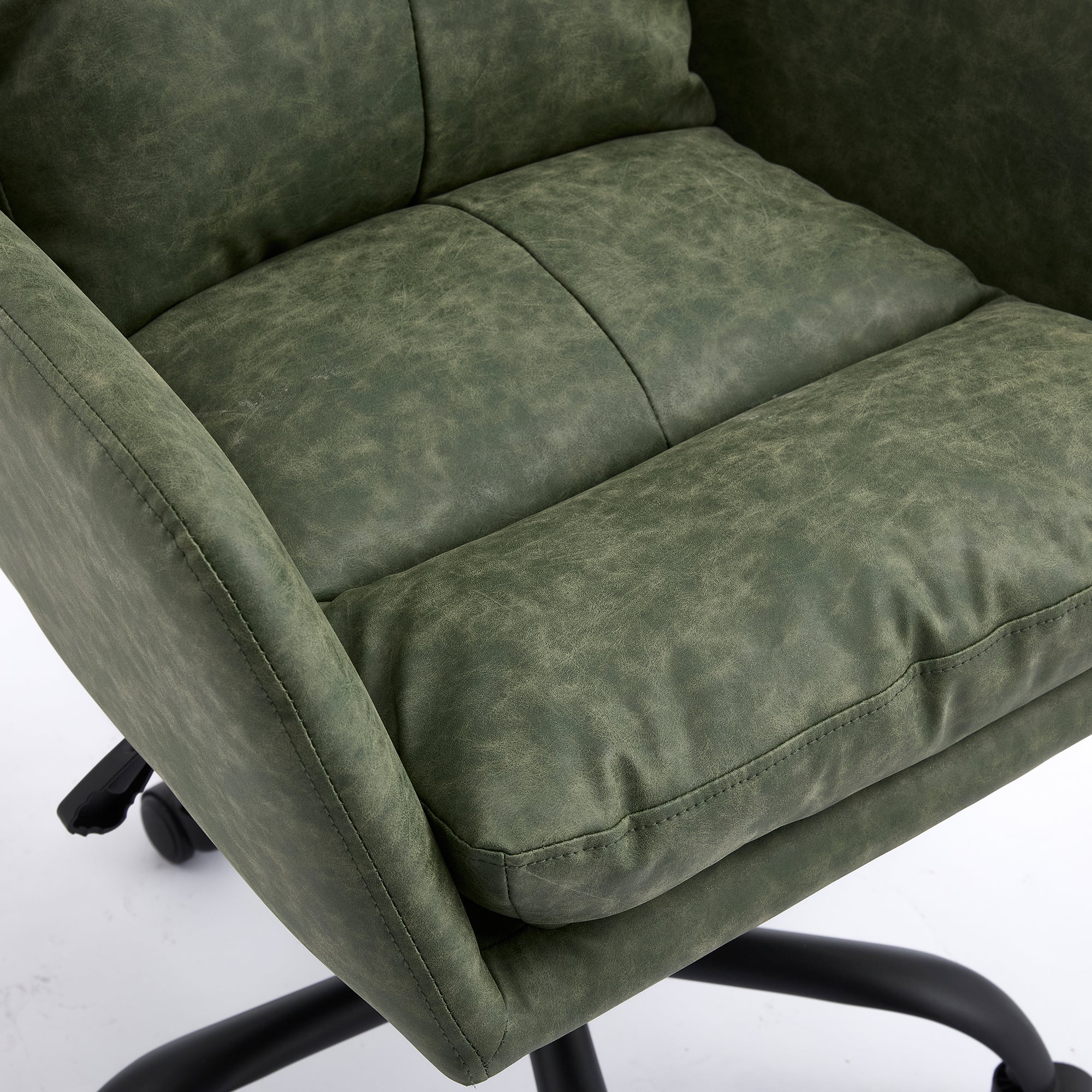 Artificial leather adjustable office chairs suitable for multiple scenarios（green） - KiKiUMi