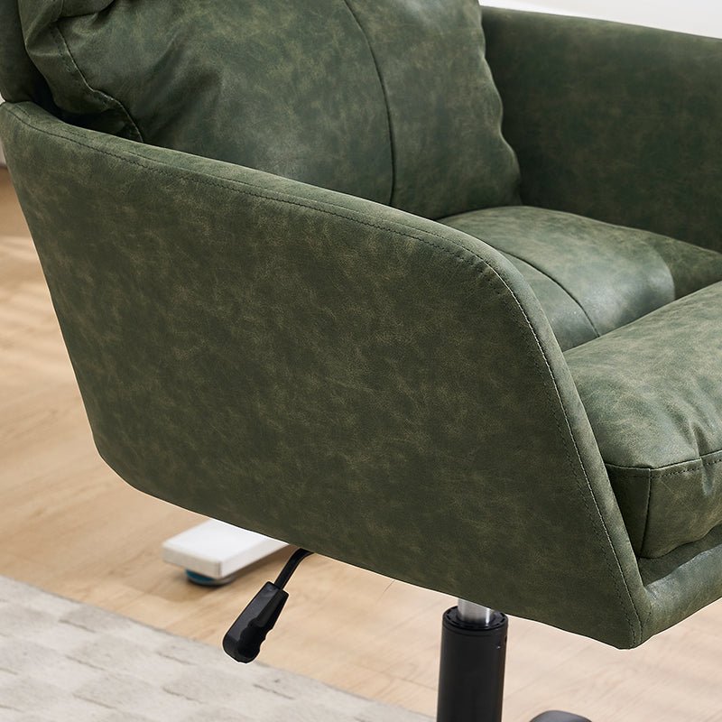 Artificial leather adjustable office chairs suitable for multiple scenarios（green） - KiKiUMi