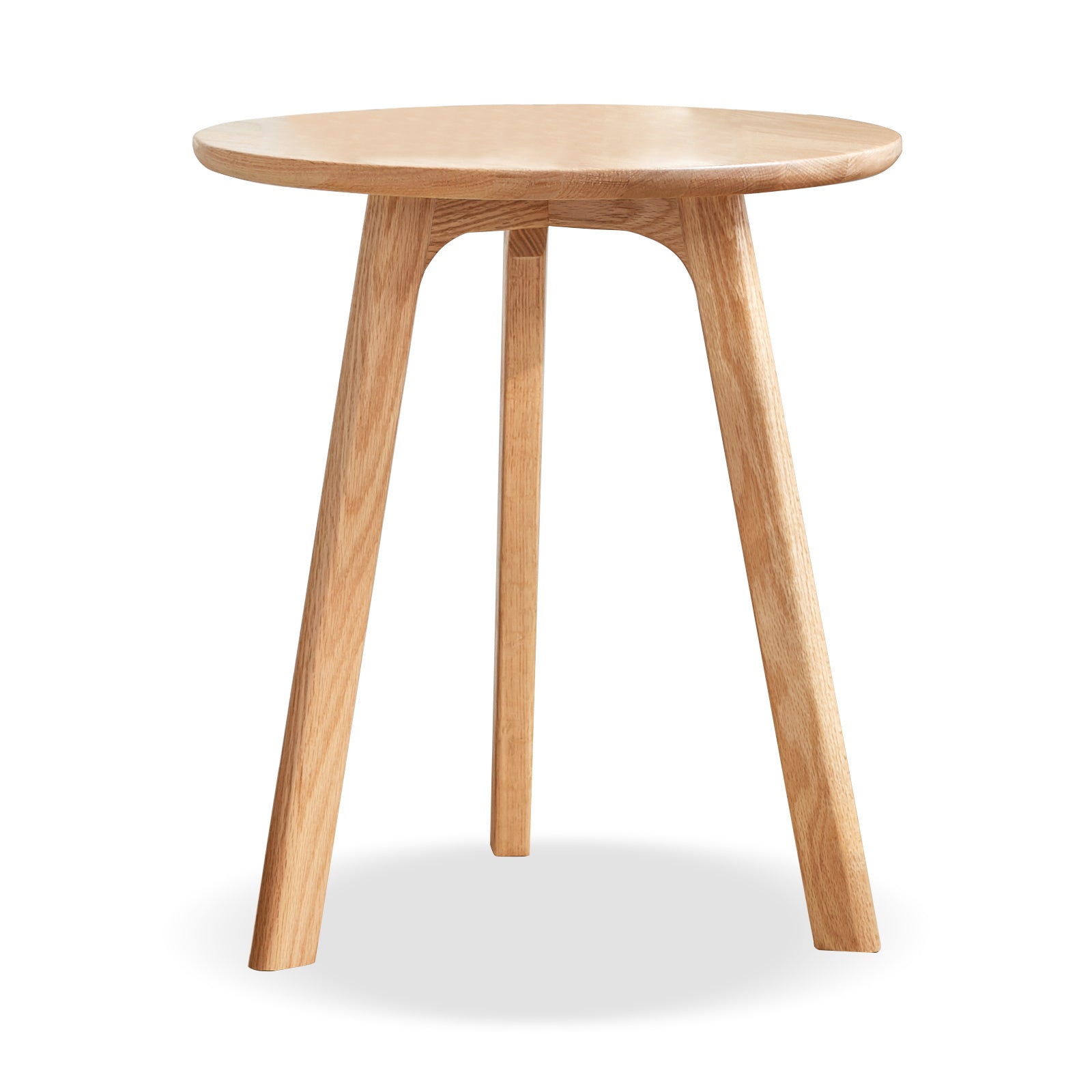Solid Oak Round Side Table