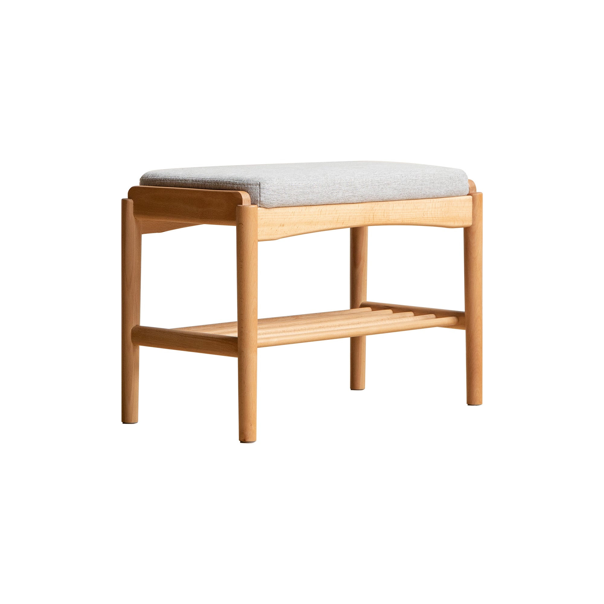 Wood Shoe Storage Bench with Memory Foam Pads