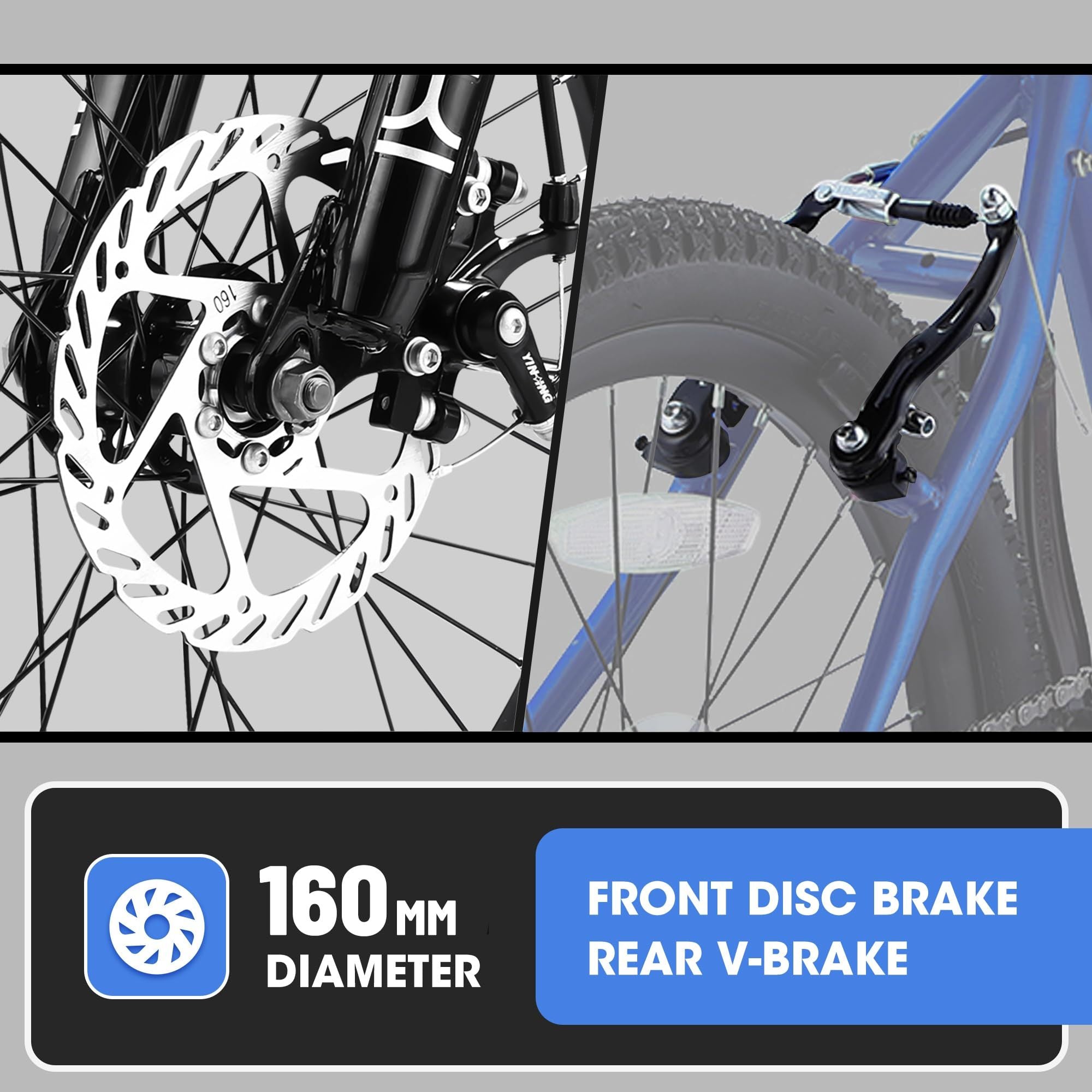 Blue 20 - inch 7 - speed children's mountain bike - KiKiUMi