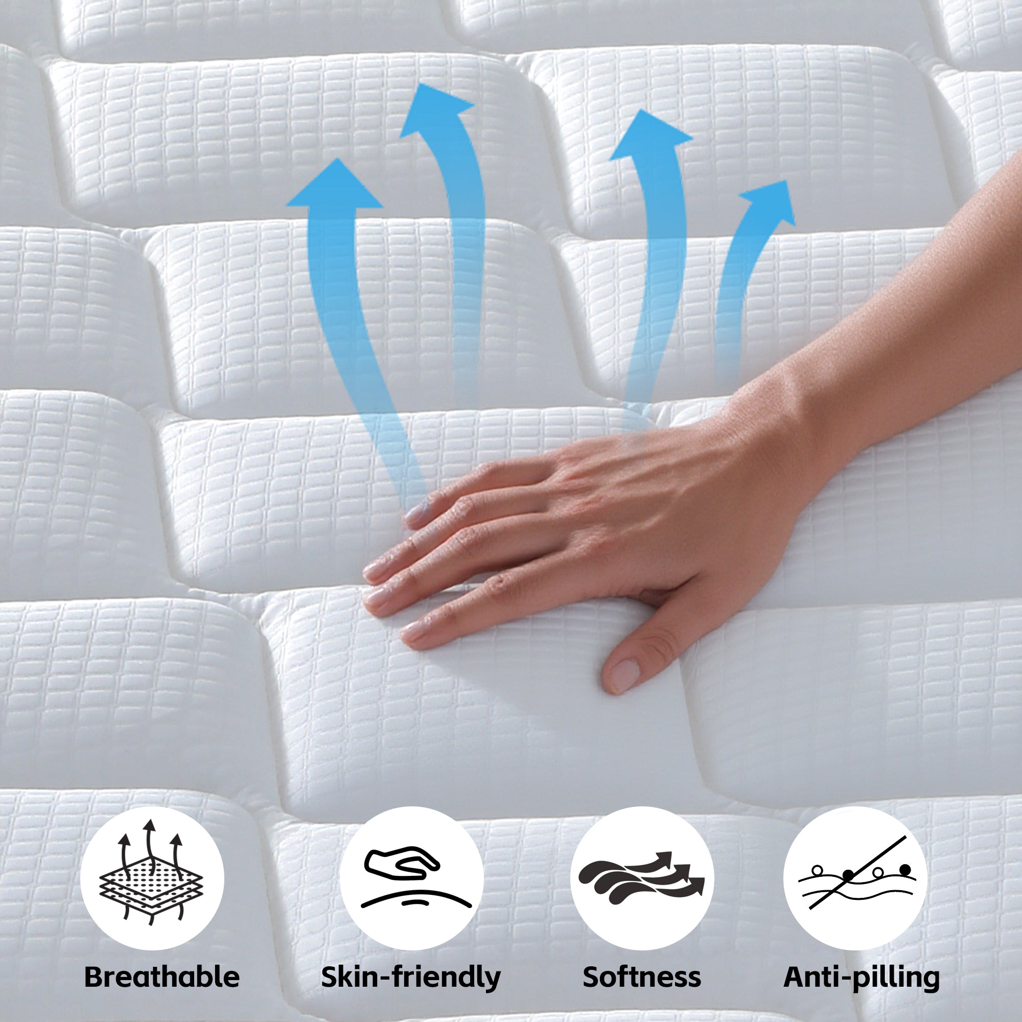 Medium-sized hybrid mattress memory foam mattress
