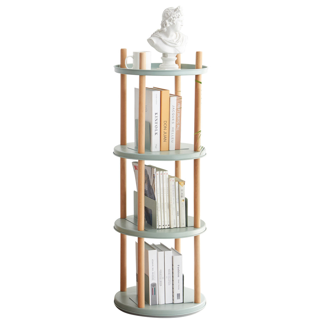 360° Rotating Bookshelf, 4-Tier Rotating Bookshelf