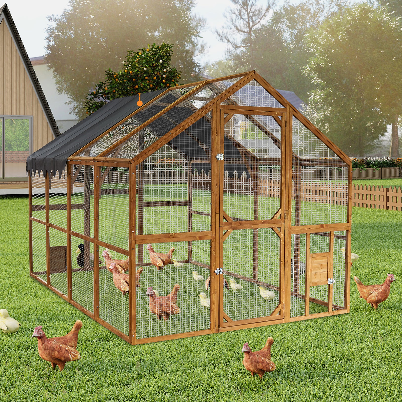 110' outdoor waterproof chicken coop fence