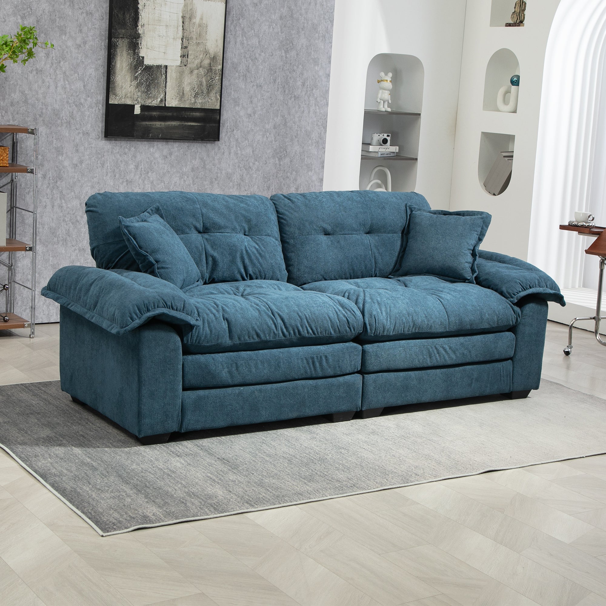 Chenier Multi-Scene Memory Foam Double Sofa(blue)