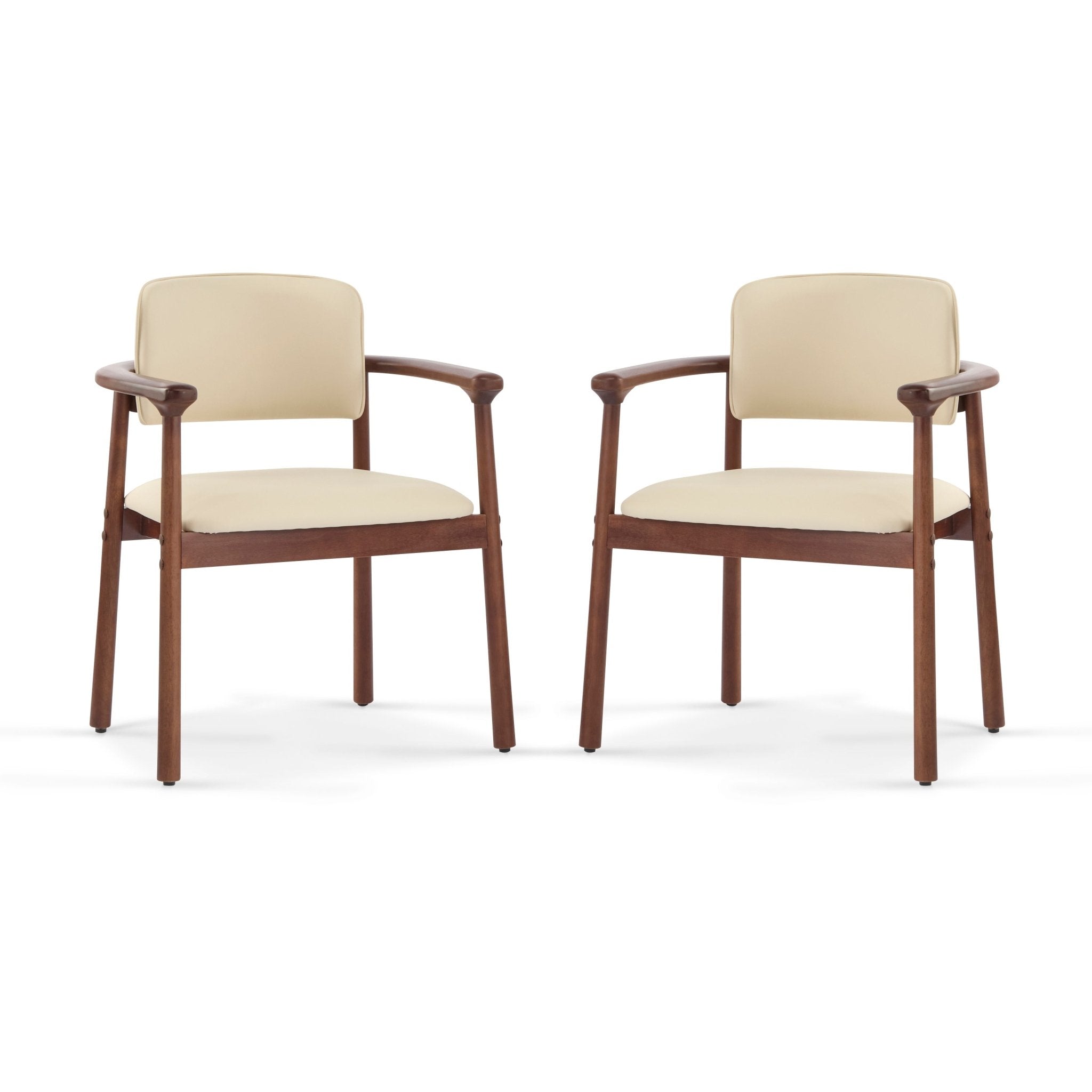 Comfortable PU foam seats(beige,dark walnut) - KiKiUMi