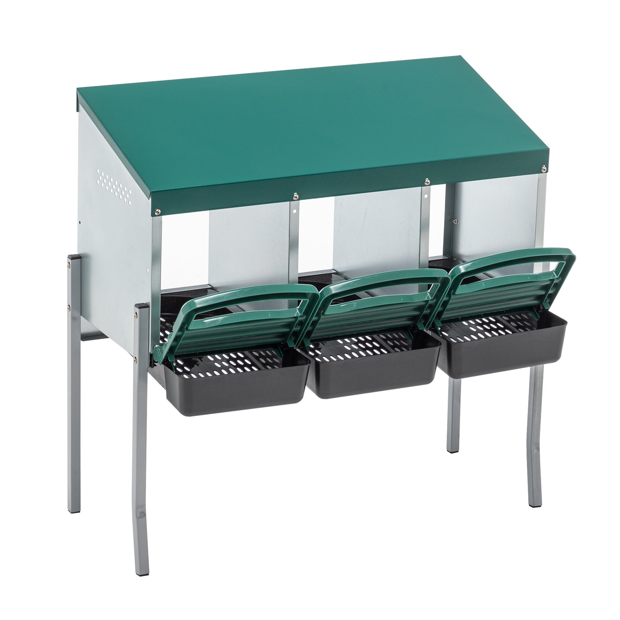 covered three - hole chicken nest box with legs - KiKiUMi