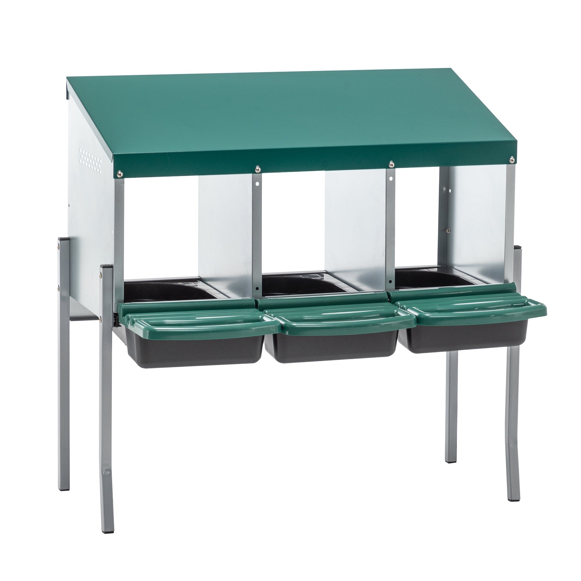 covered three - hole chicken nest box with legs - KiKiUMi
