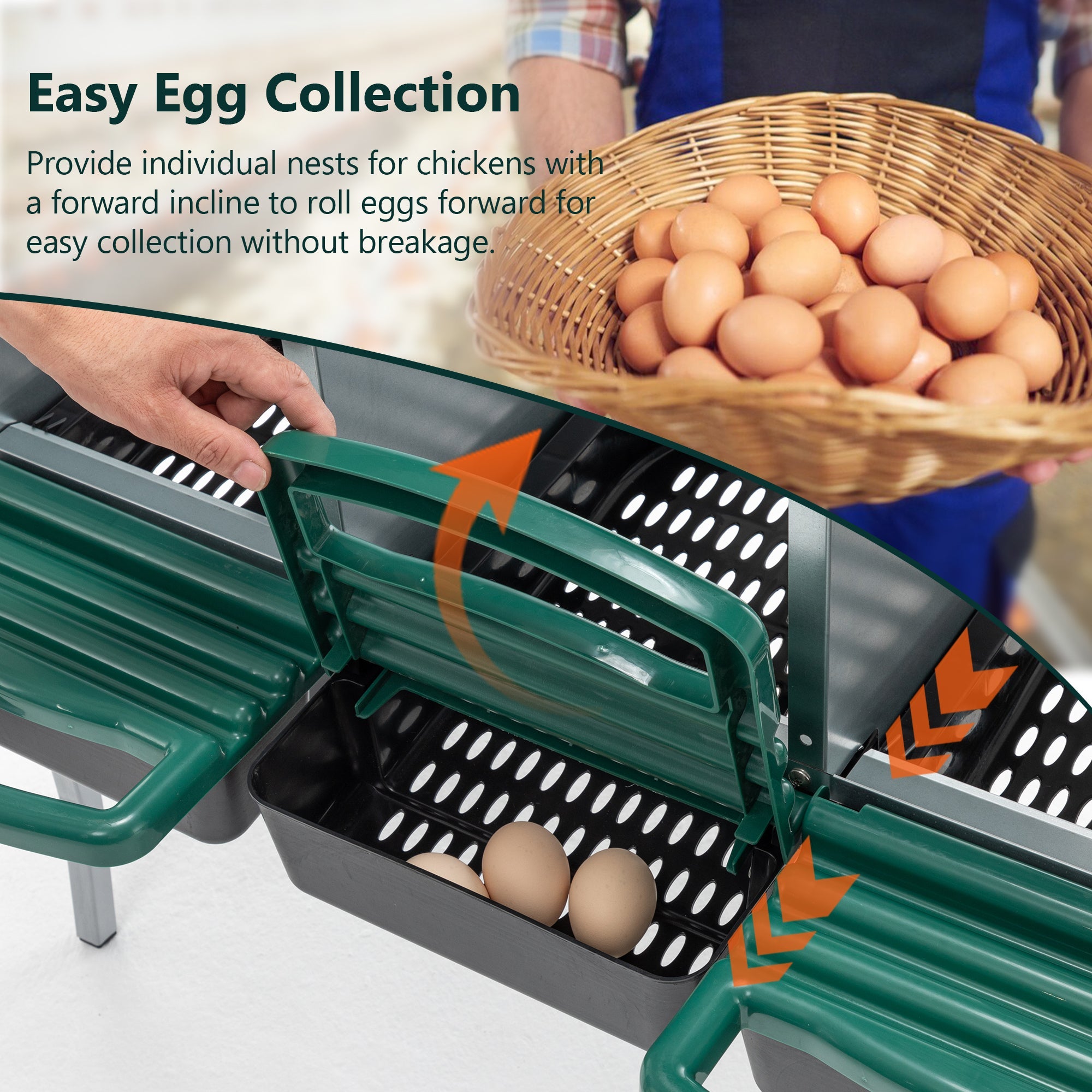 covered three - hole chicken nest box with legs - KiKiUMi