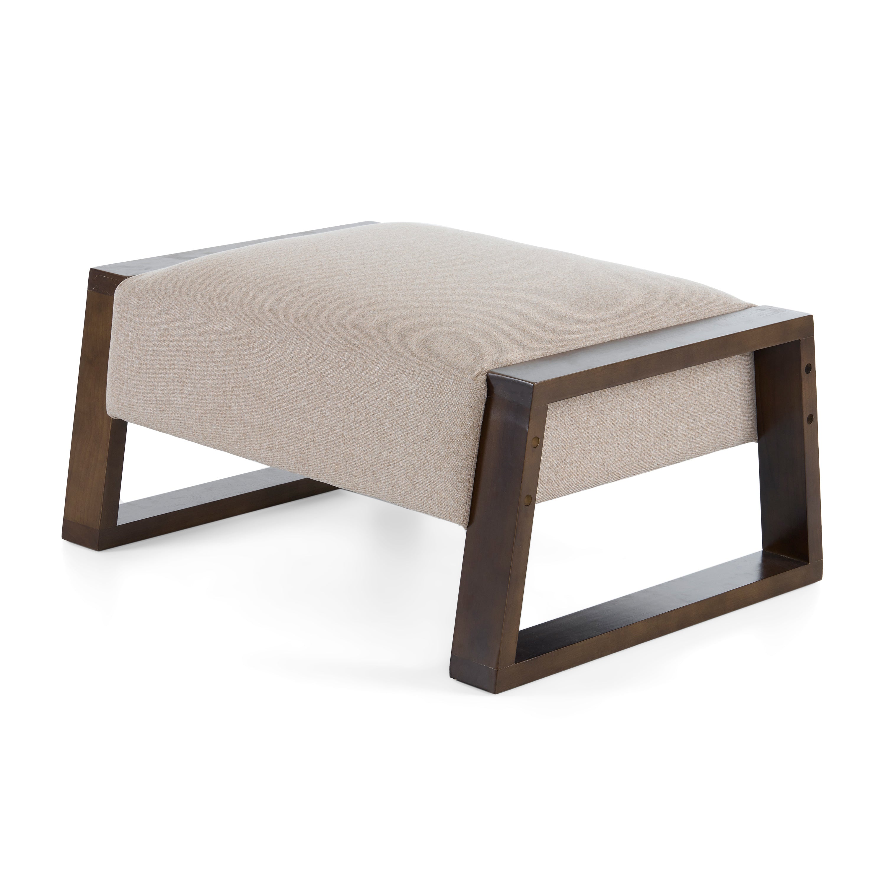 Fashionable beige soft stool
