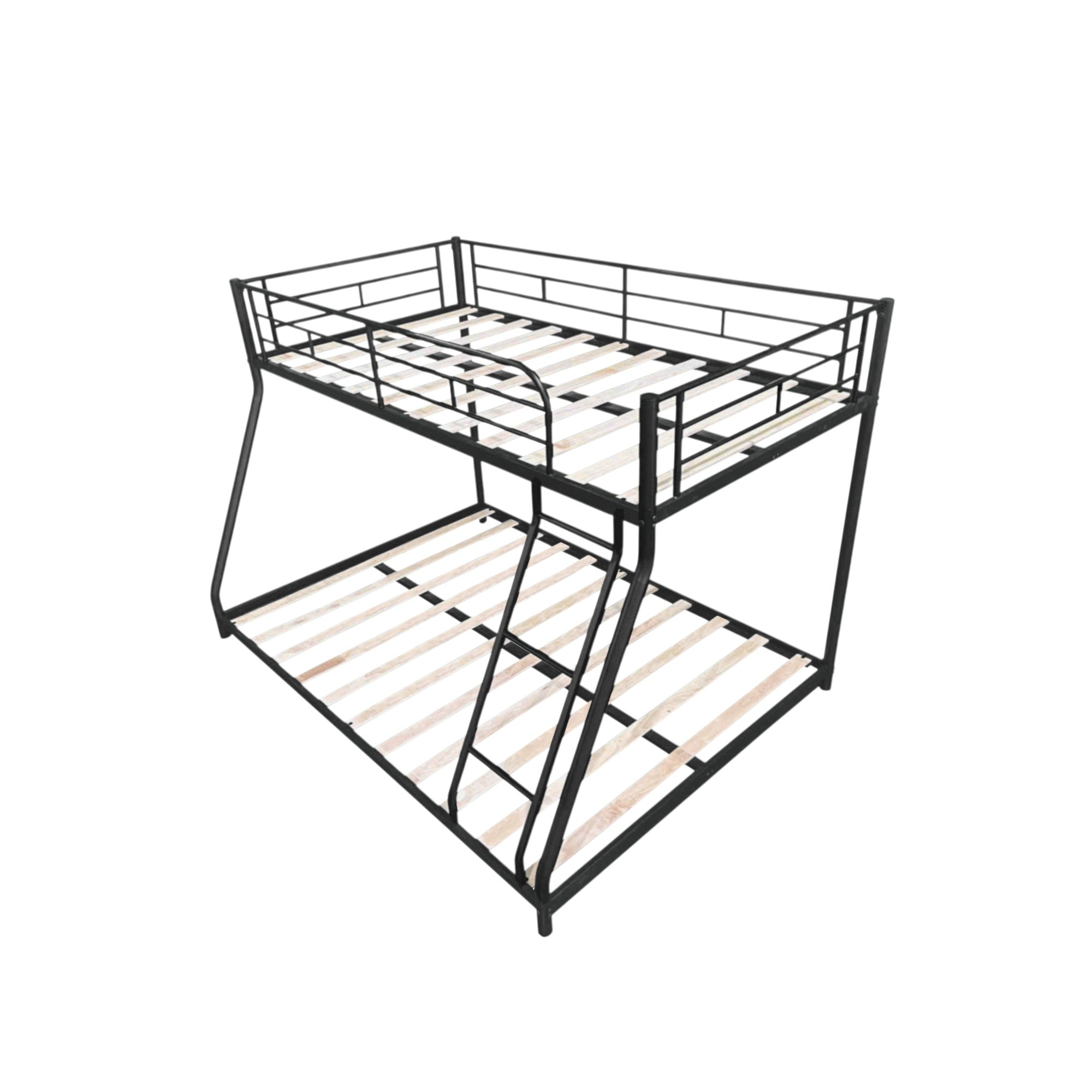 Low-noise metal double bed