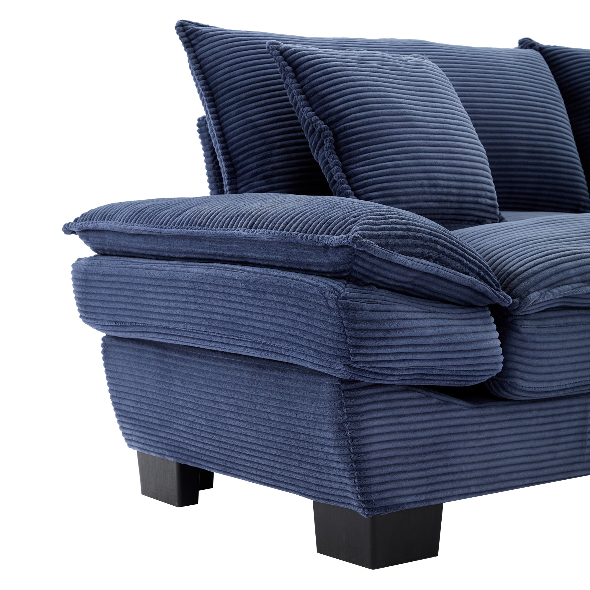 Corduroy sofas suitable for multiple scenarios. (blue)
