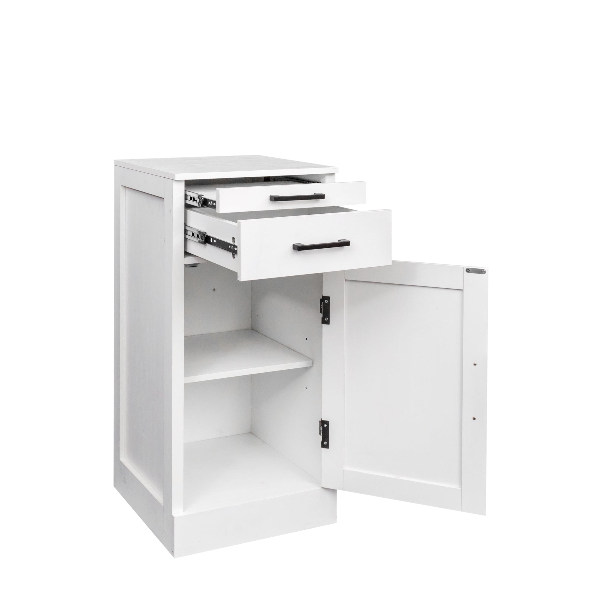 White color modular wine bar cabinet Buffet Cabinet with Hutch for Dining Room(white)
