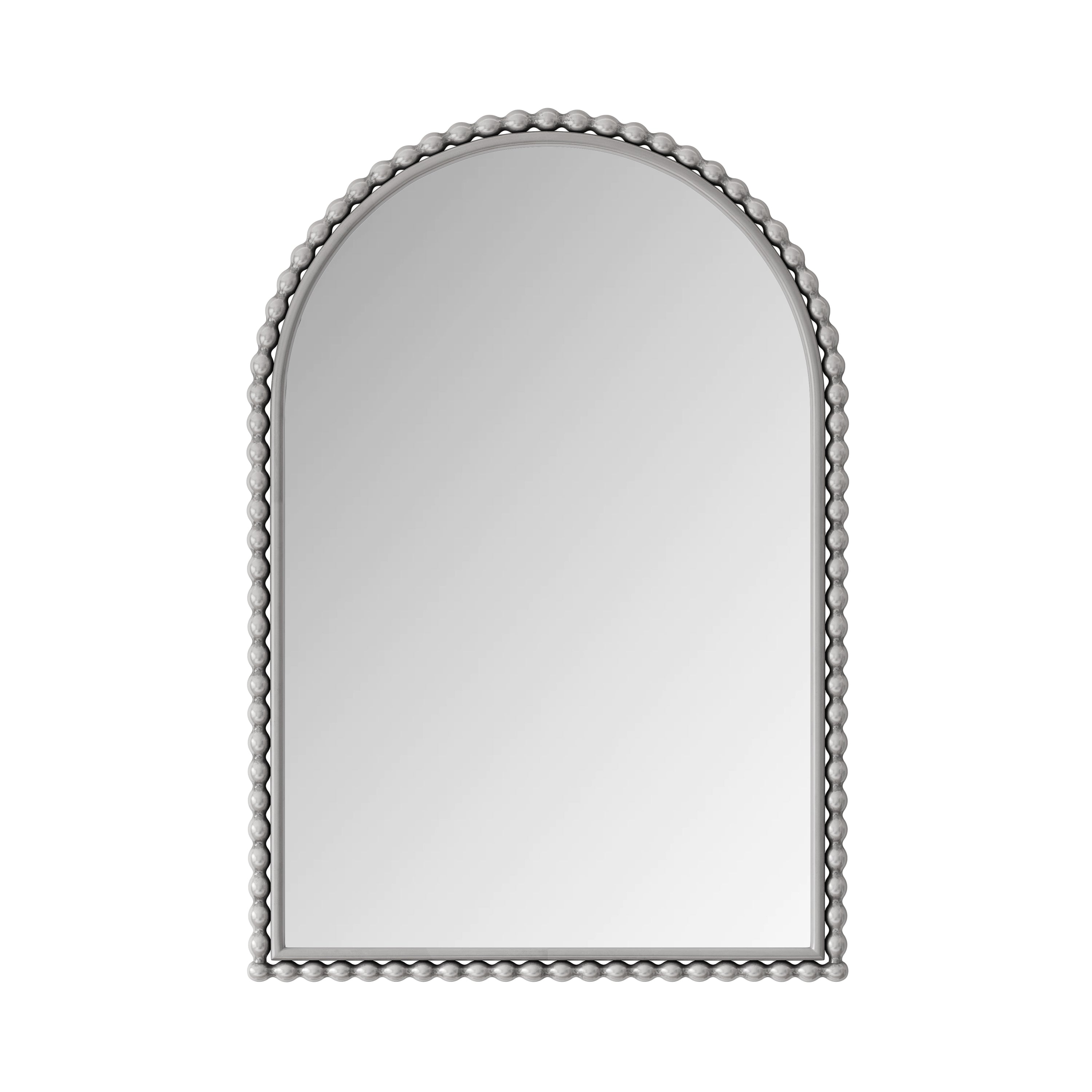 Silver metal iron art arch mirror