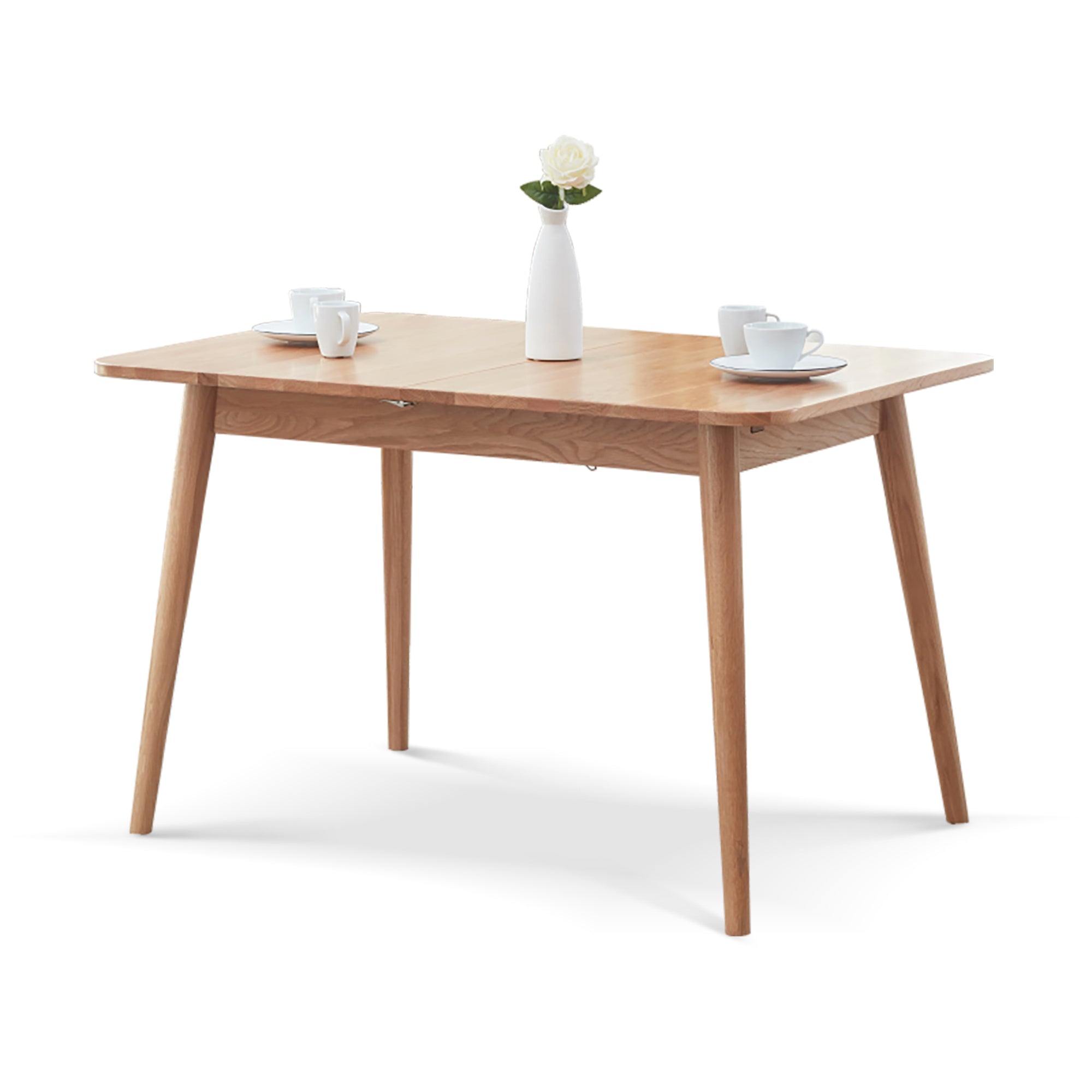 Natural Oak Extendable Dining Table,Adjustable 47.2" to 63"