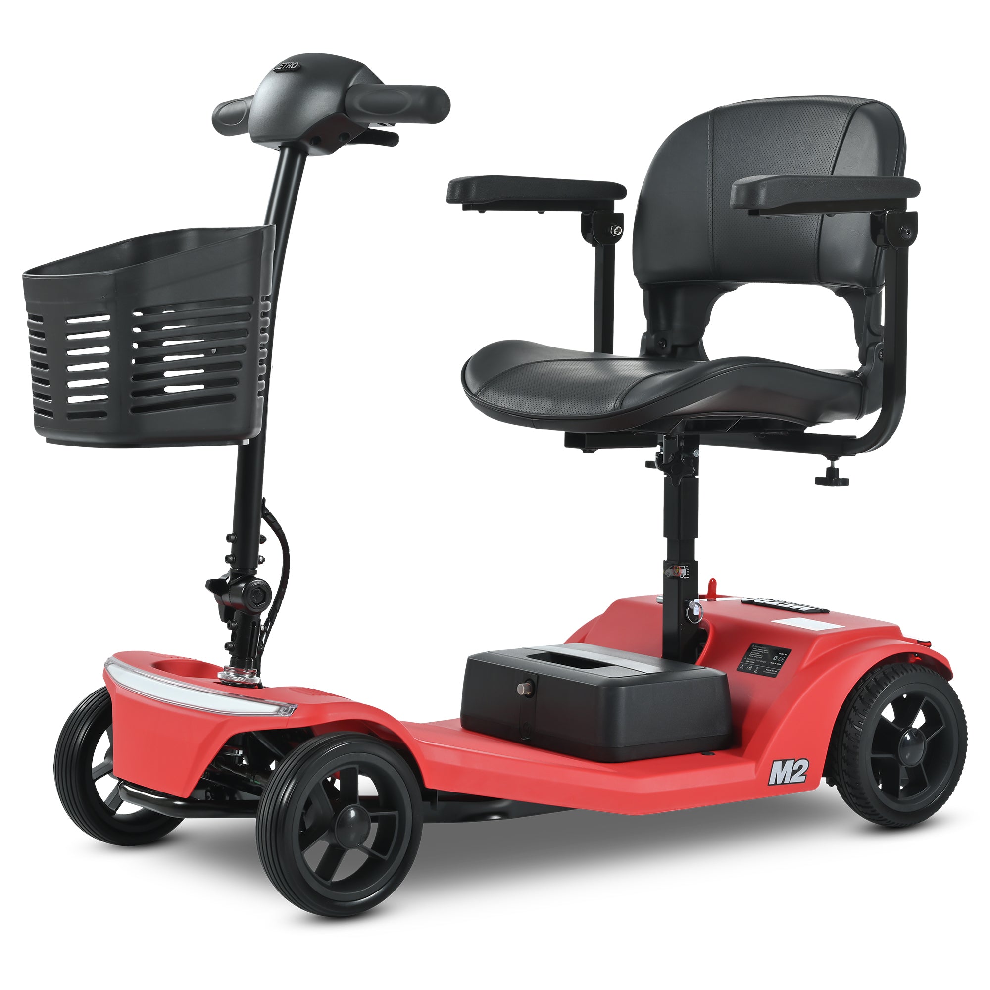 4-wheel electric scooter, 16-20 miles of driving range, electromagnetic braking system(red)