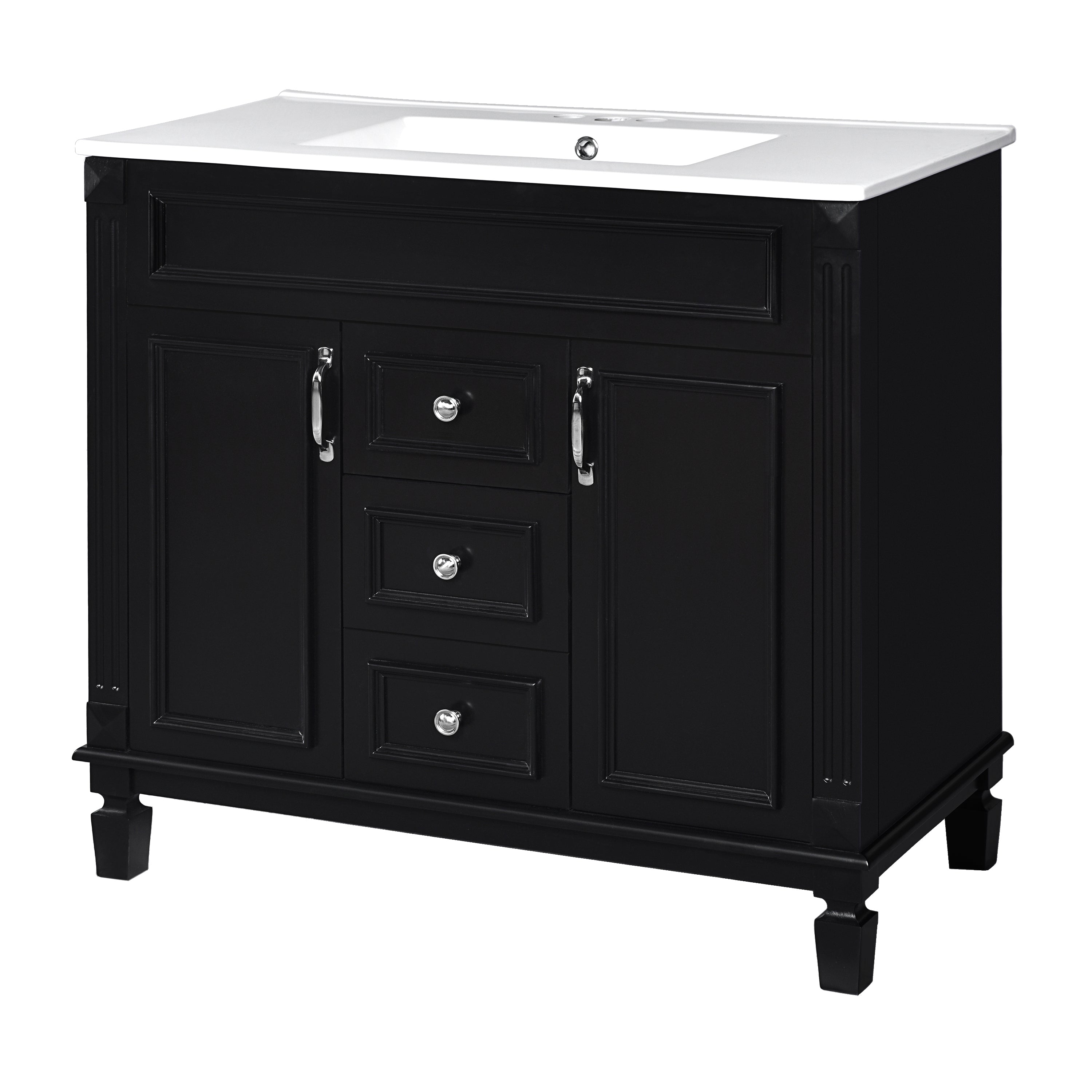 36 "Single sink bathroom dressing table, modern bathroom storage cabinet