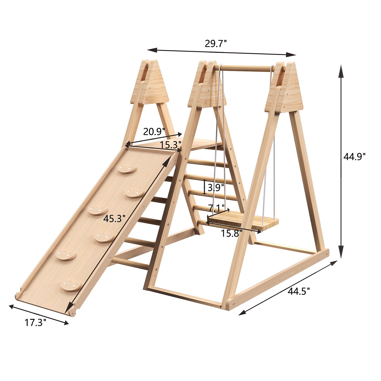 4-in-1 indoor jungle play gym for children
