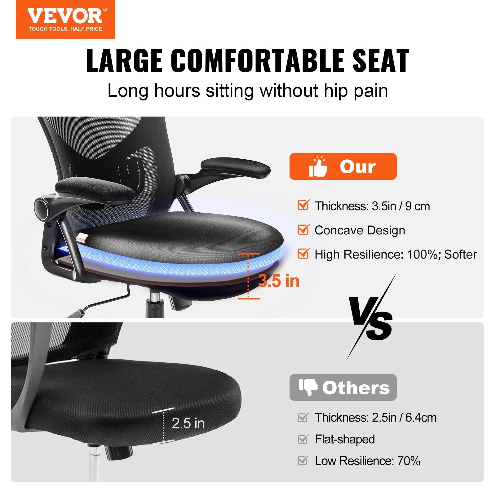 Ergonomic adjustable office chair suitable for multiple scenarios（natural） - KiKiUMi
