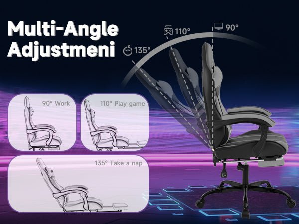 Ergonomic computer chair(black+ gray) - KiKiUMi