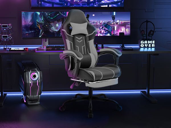 Ergonomic computer chair(black+ gray) - KiKiUMi