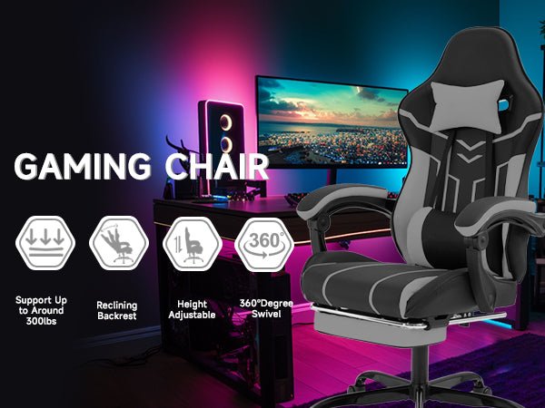 Ergonomic computer chair(black+ gray) - KiKiUMi