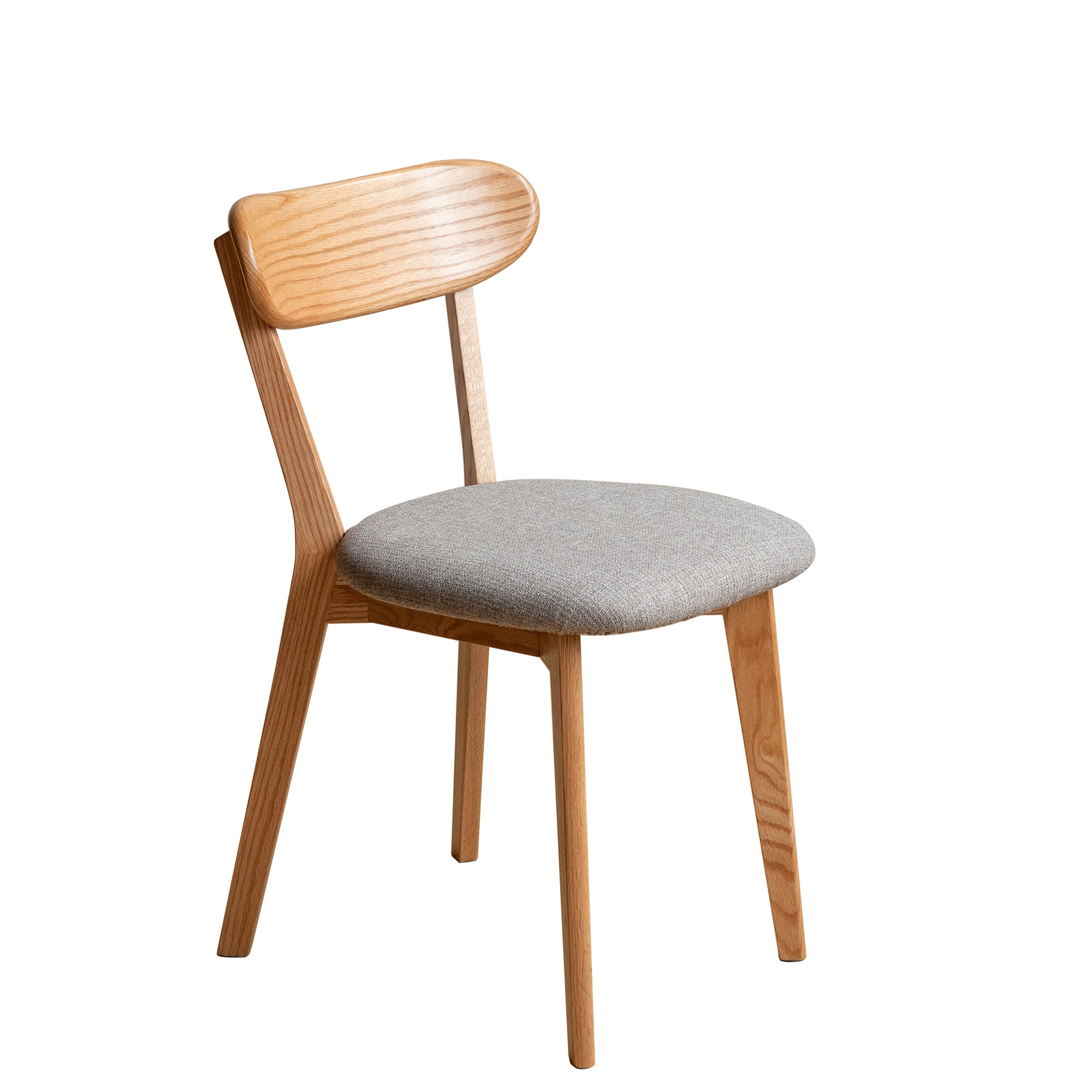 Solid Oak Dining Chair(Oak+Smoky Brown)