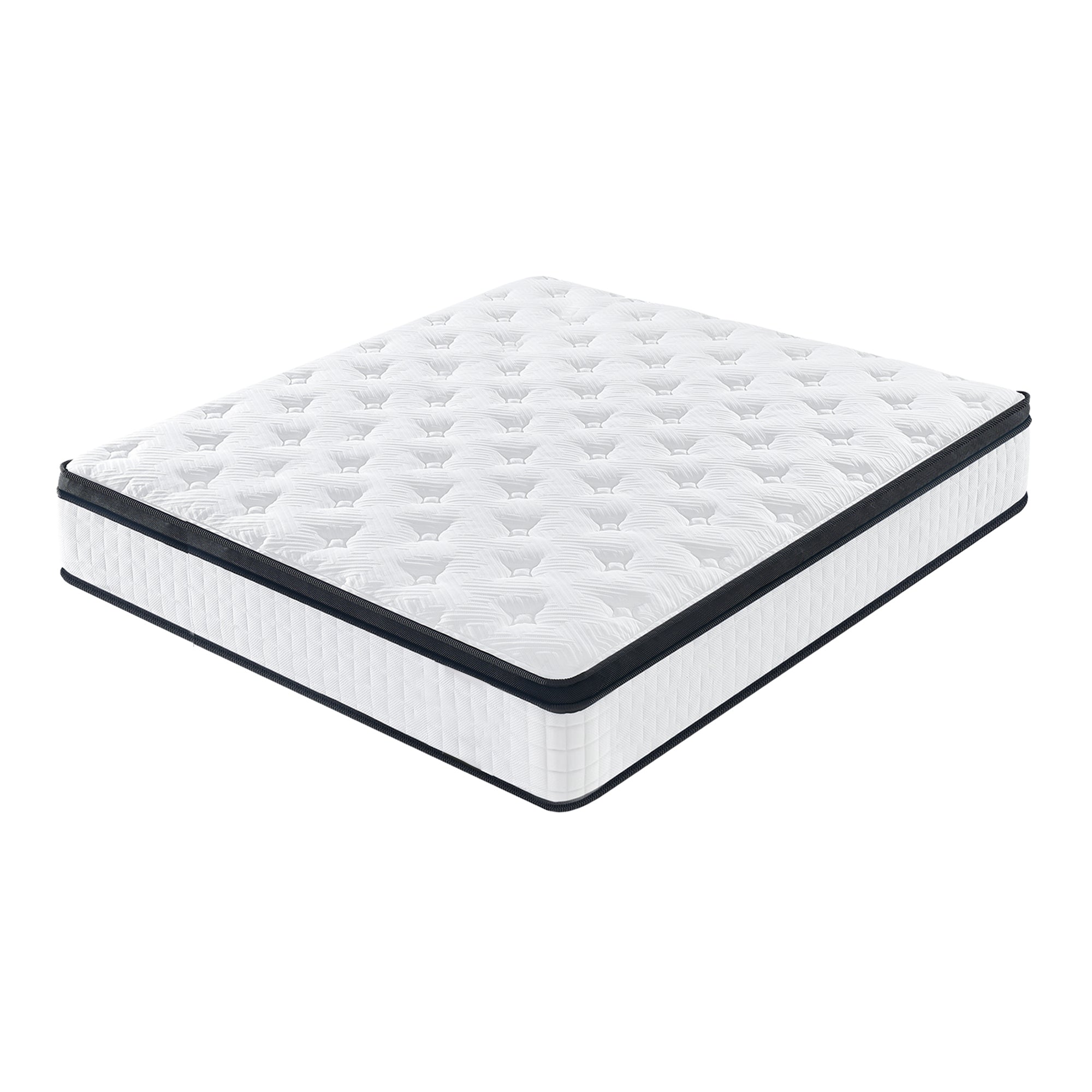 White 12-inch spring memory foam hybrid mattress