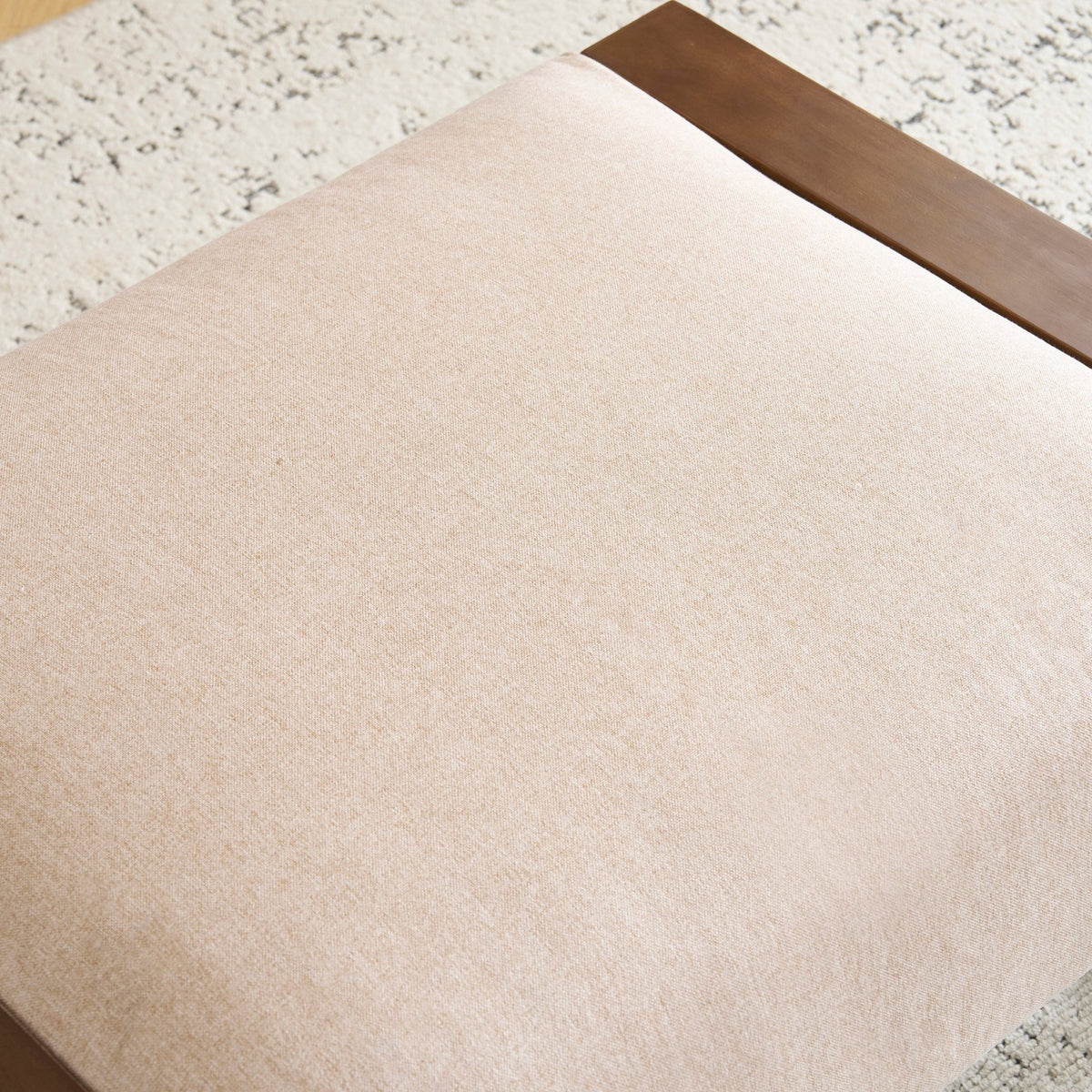 Fashionable beige soft stool - KiKiUMi