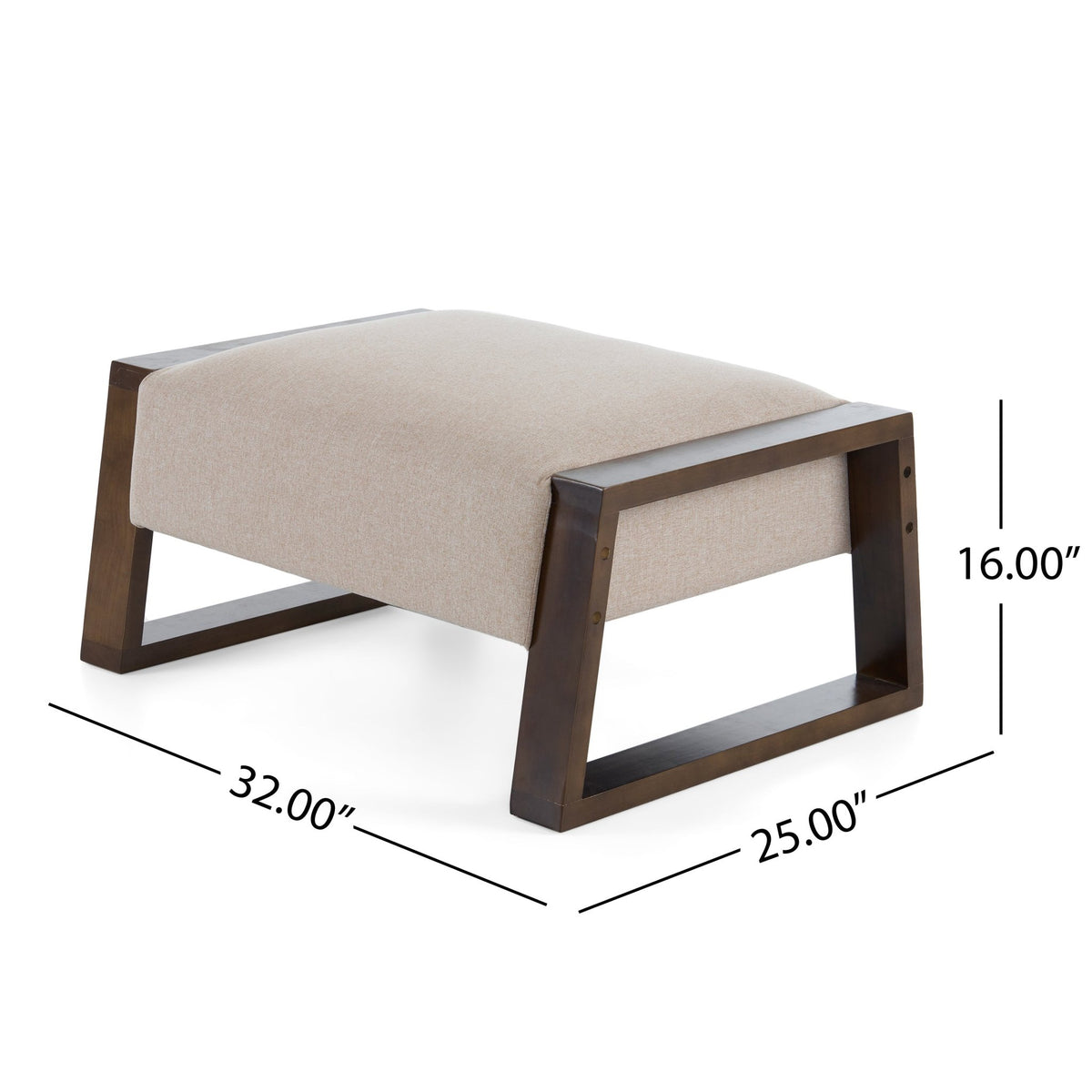 Fashionable beige soft stool - KiKiUMi