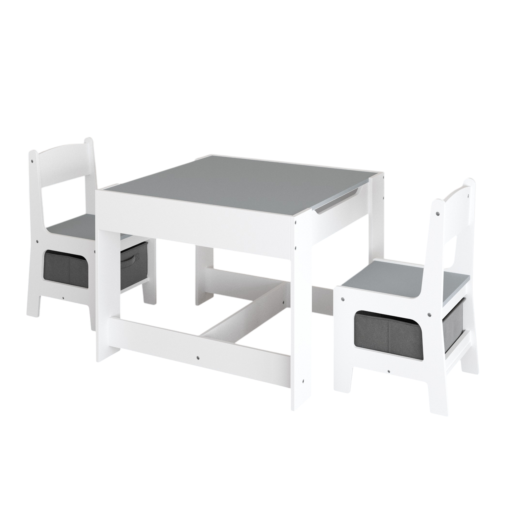 3-in-1 wooden children's table and chair set