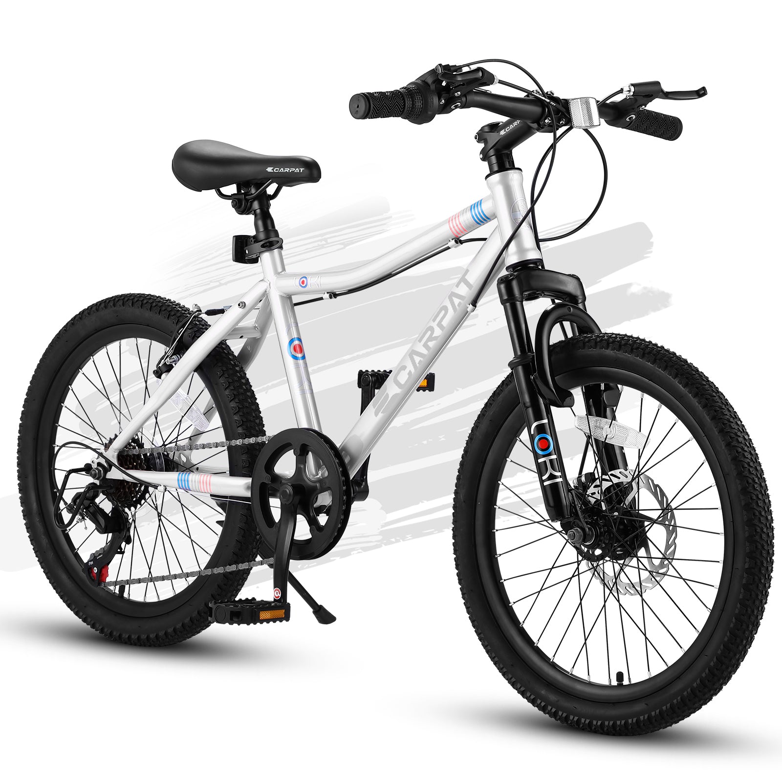 White 20-inch 7-speed children's mountain bike