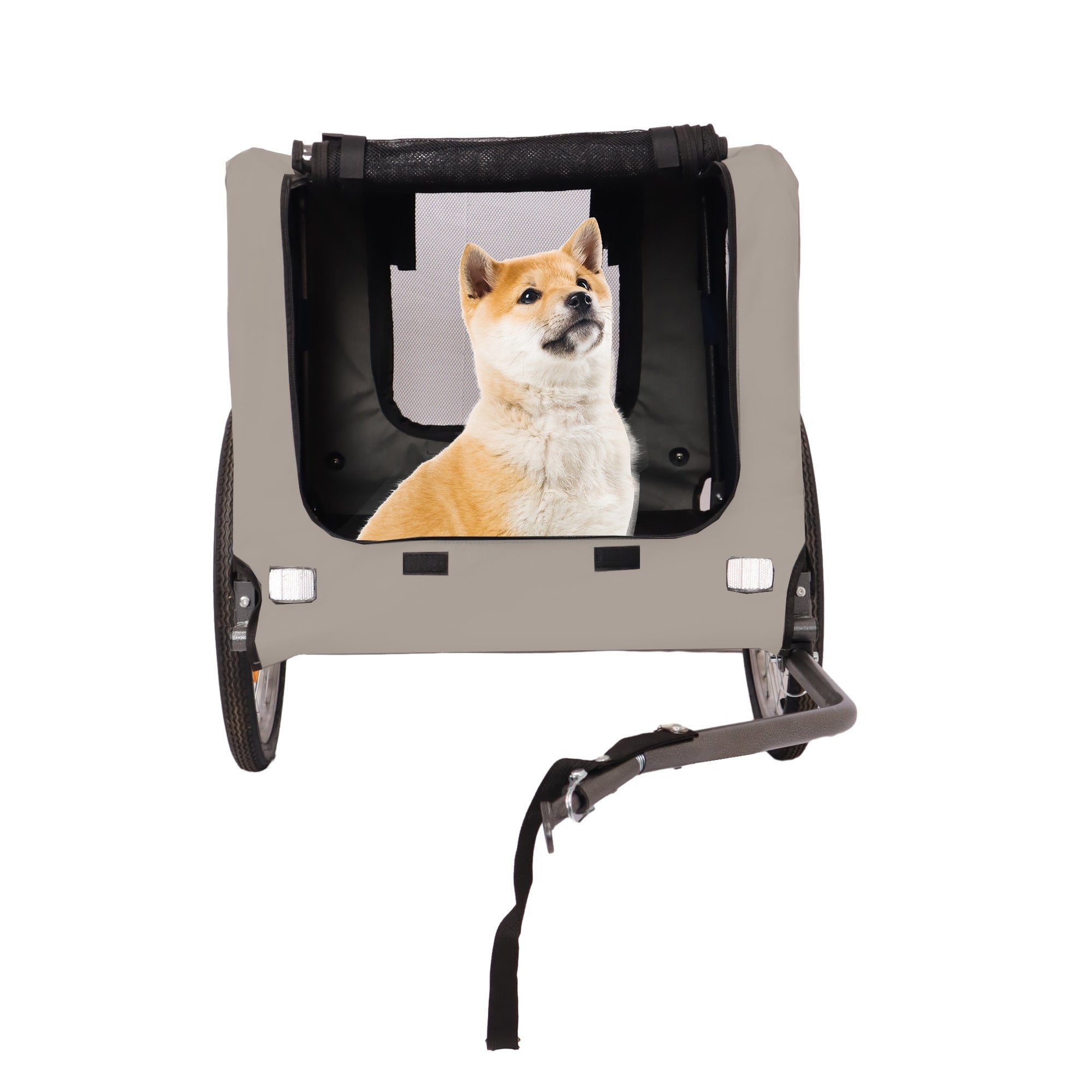Folding pet trailer with 20 - inch wheels - KiKiUMi
