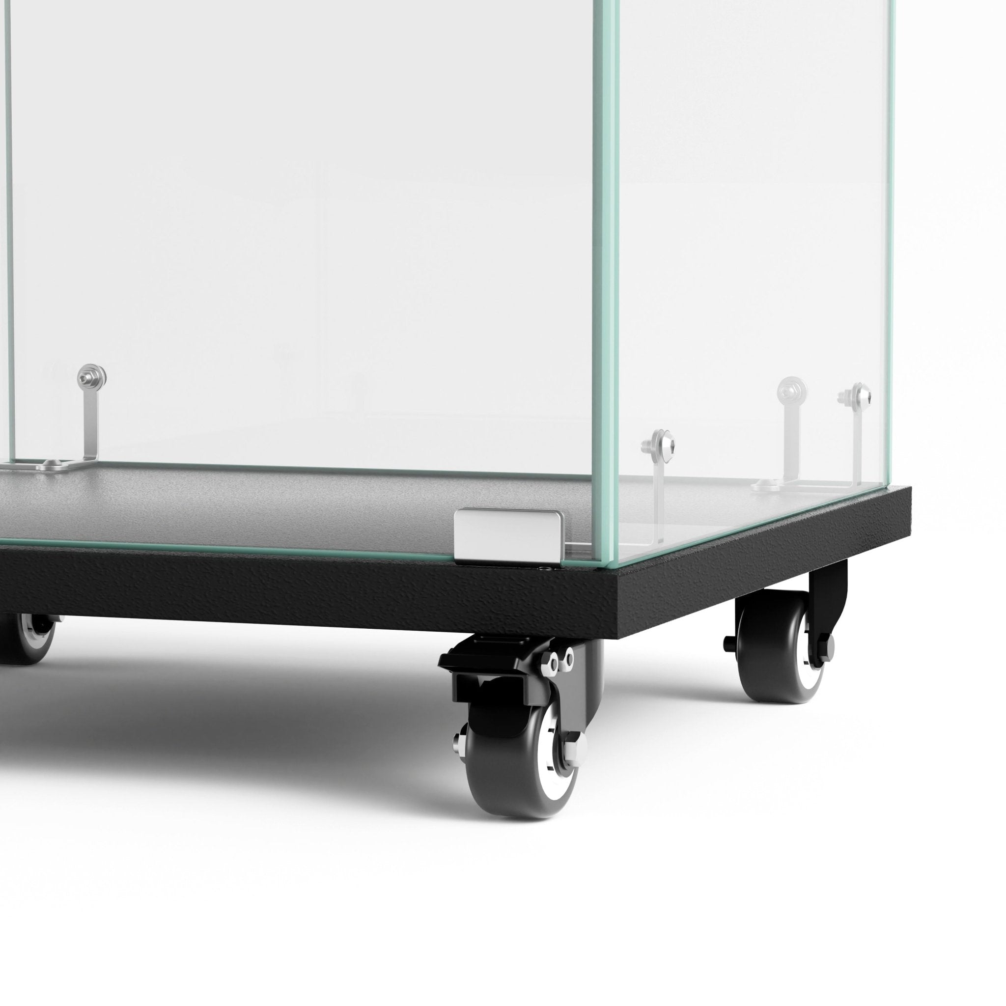 Four - layer double - door glass display cabinet（black）31.5'L x 14.2'W x 65.1'H - KiKiUMi