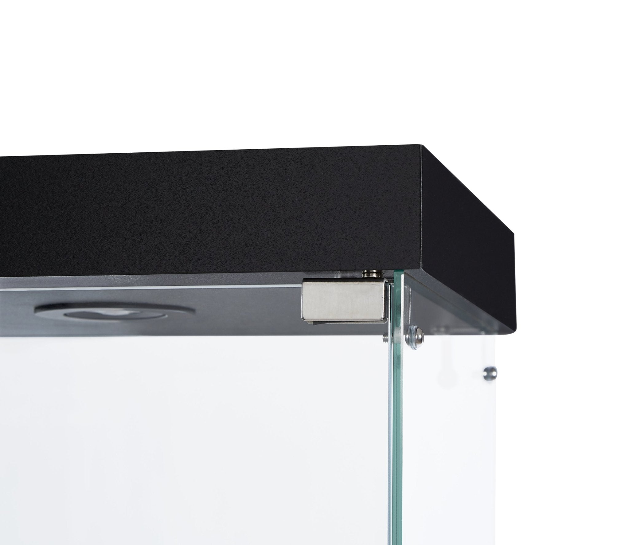 Four - layer double - door glass display cabinet（black）31.5'L x 14.2'W x 66.3'H - KiKiUMi