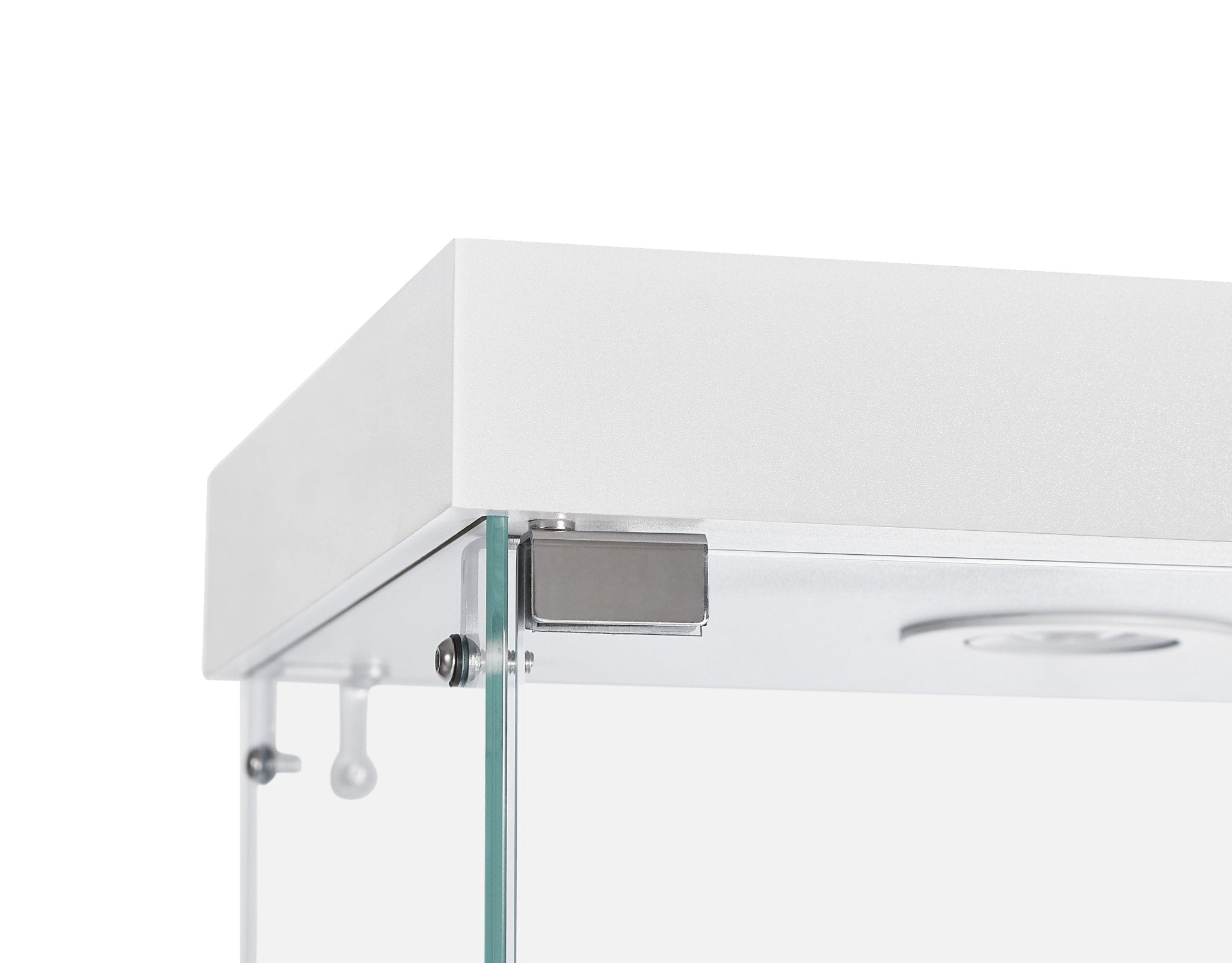 Four - layer double - door glass display cabinet（white） - KiKiUMi