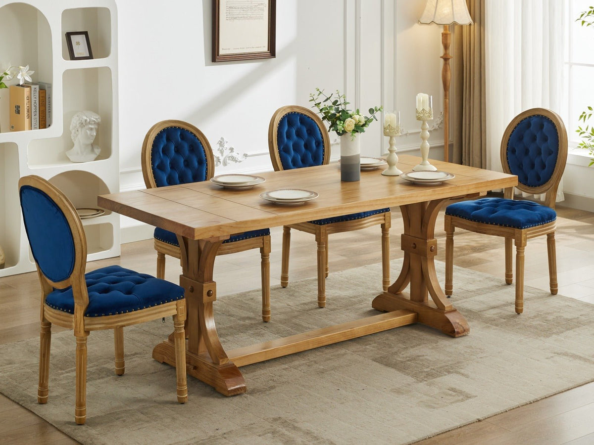 French vintage dining chairs(blue) - KiKiUMi