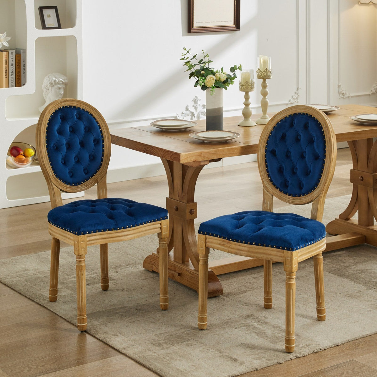 French vintage dining chairs(blue) - KiKiUMi