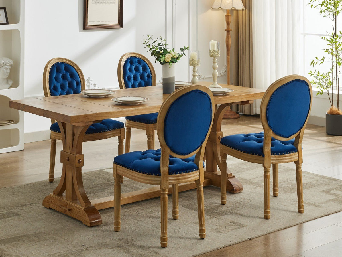 French vintage dining chairs(blue) - KiKiUMi