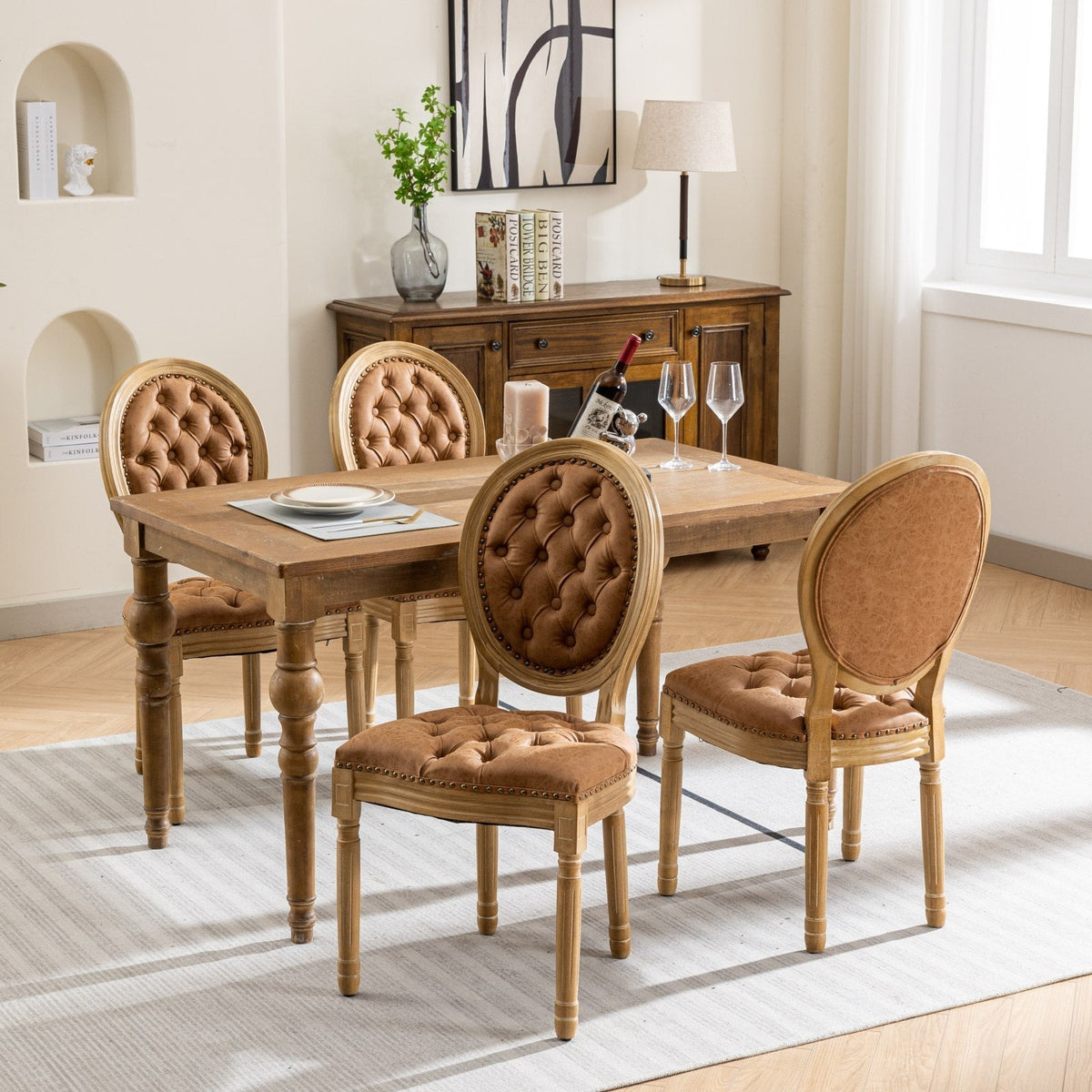 French vintage dining chairs(orange) - KiKiUMi