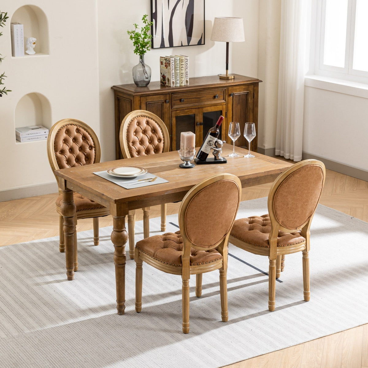 French vintage dining chairs(orange) - KiKiUMi