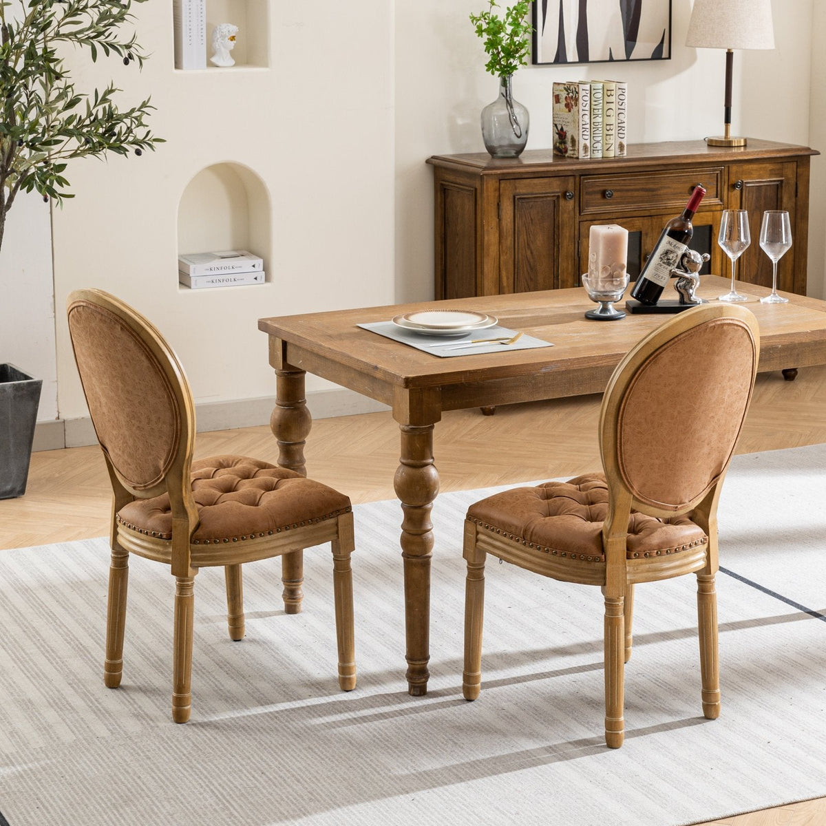 French vintage dining chairs(orange) - KiKiUMi