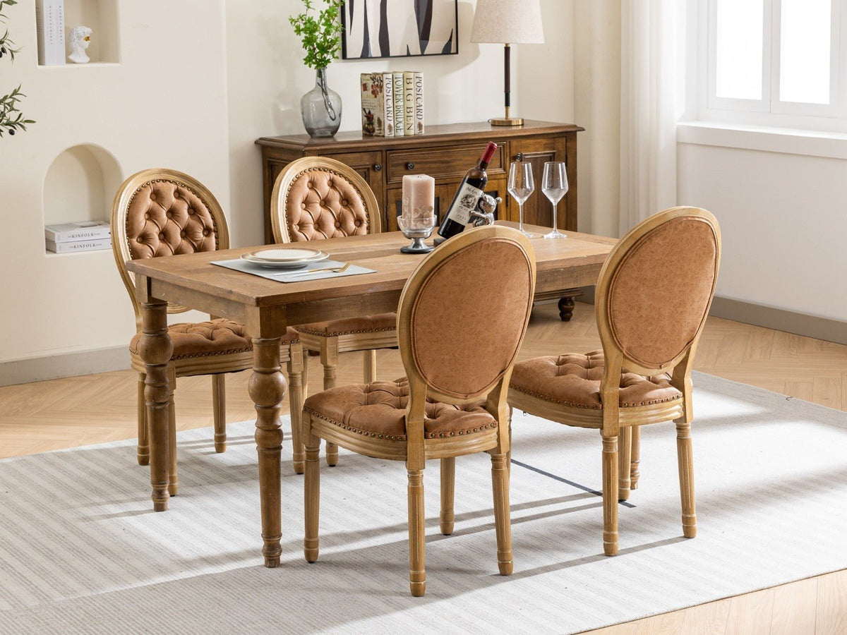 French vintage dining chairs(orange) - KiKiUMi