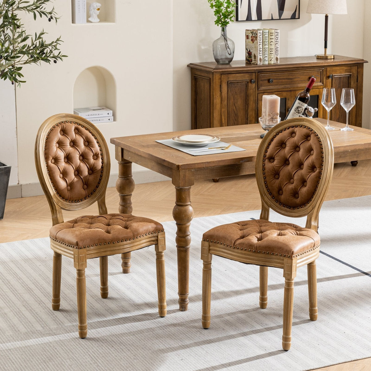 French vintage dining chairs(orange) - KiKiUMi
